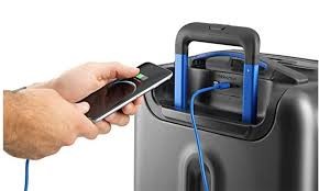 Baggage with installed lithium batteries