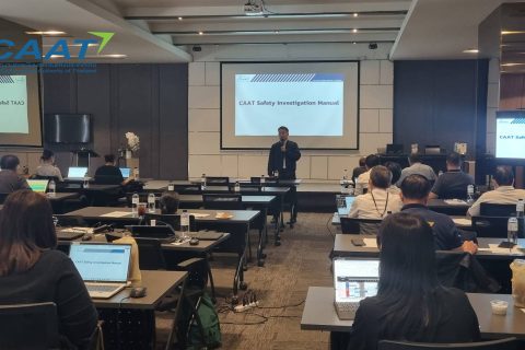 CAAT จัดฝึกอบรมหลักสูตร Introduction to Accident and Incident Investigation & Accident Prevention เพิ่มศักยภาพผู้ตรวจสอบความปลอดภัยด้านการบิน