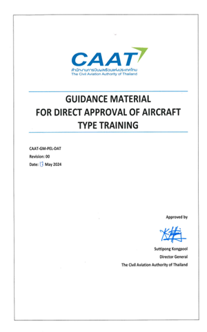 7 caat gm pel dat gm for direct approval of aircraft type training