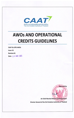 AWOs and Operational Credits Guidelines – The Civil Aviation Authority ...