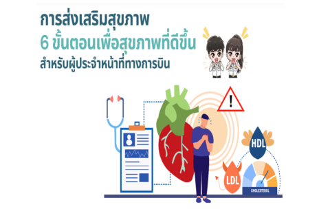 6 ขั้นตอนเพื่อสุขภาพที่ดีขึ้น สำหรับผูู้ประจำหน้าที่ทางการบิน