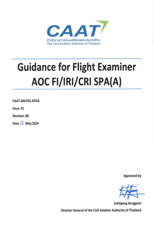 Caat gm pel afics issue 01 rev.00 guidance for flight examiner aoc fi iri cri spa(a)