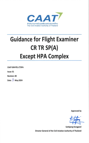 Caat gm pel ctspa issue 01 rev.00 guidance for flight examiner cr tr sp(a) except hpa complex