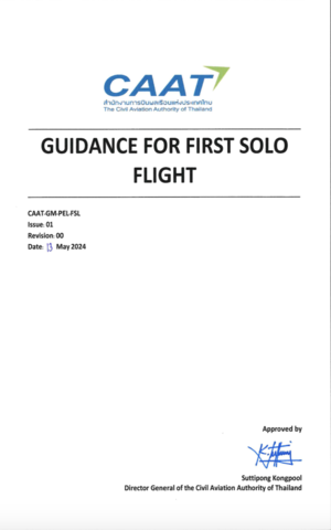 Caat gm pel fsl issue 01 rev.00 guidance for first solo flight