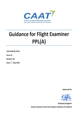Caat gm pel ppla issue 01 rev.00 guidance for flight examiner ppl(a)