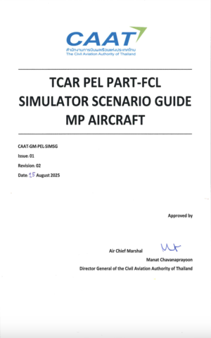 Caat gm pel simsg issue 01 rev.02 tcar pel part fcl simulator scenario guide for mp aircraft