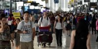 Bangkok,,thailand, ,july,12,,2016:,air,travellers,walk,through