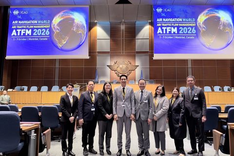 CAAT ร่วมประชุม ICAO Air Navigation World 2026 เตรียมความพร้อมรองรับมาตรฐานใหม่ด้าน ATFM ยกระดับประสิทธิภาพการบริหารจราจรทางอากาศของไทย